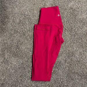 Lululemon full length leggings, reddish pink